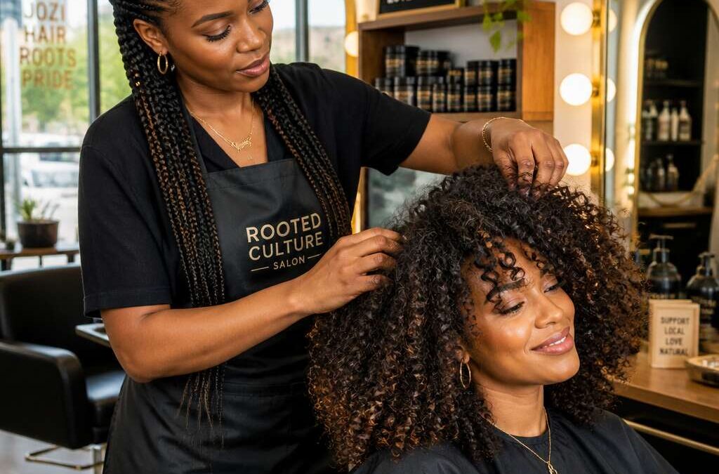 Top black hair salon Johannesburg for braids, weaves, and natural hair.